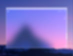 Image of a slightly transparent blank website over a background photo of a mountain and a purple gradient sky. 